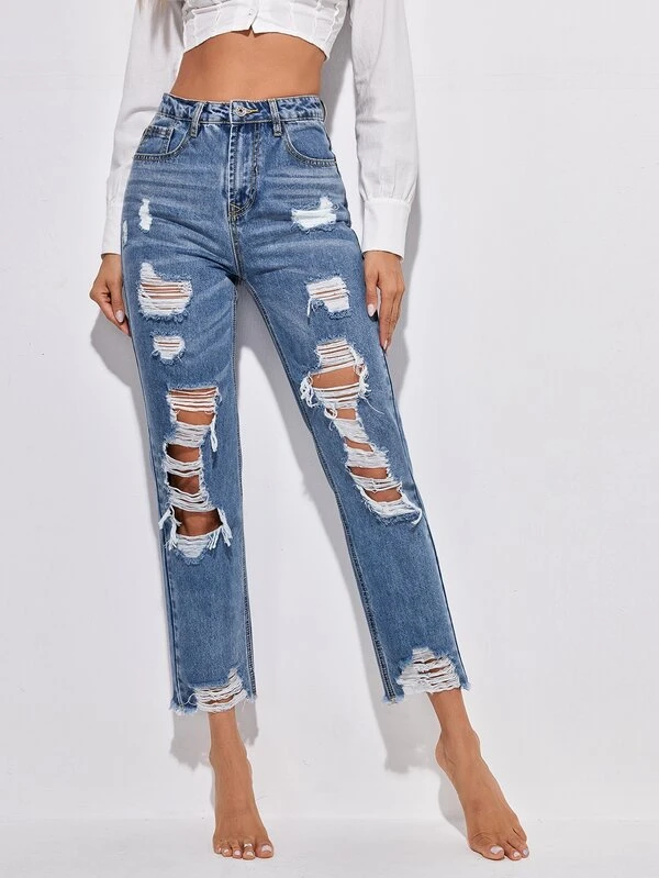 romwe boyfriend jeans