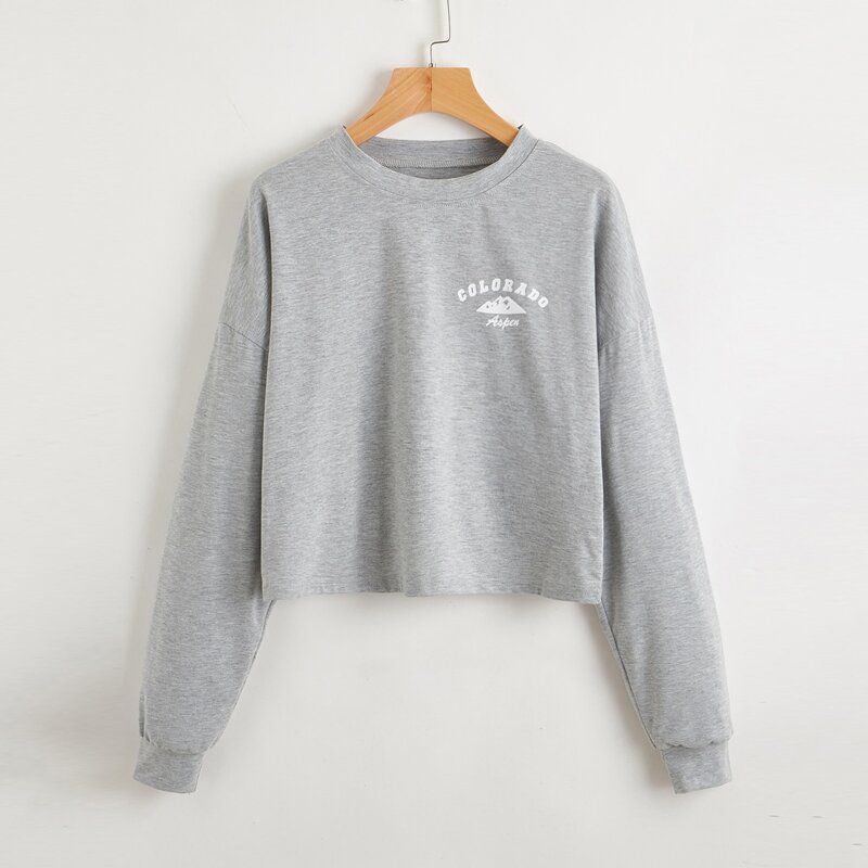 

Letter Graphic Tee, Light grey