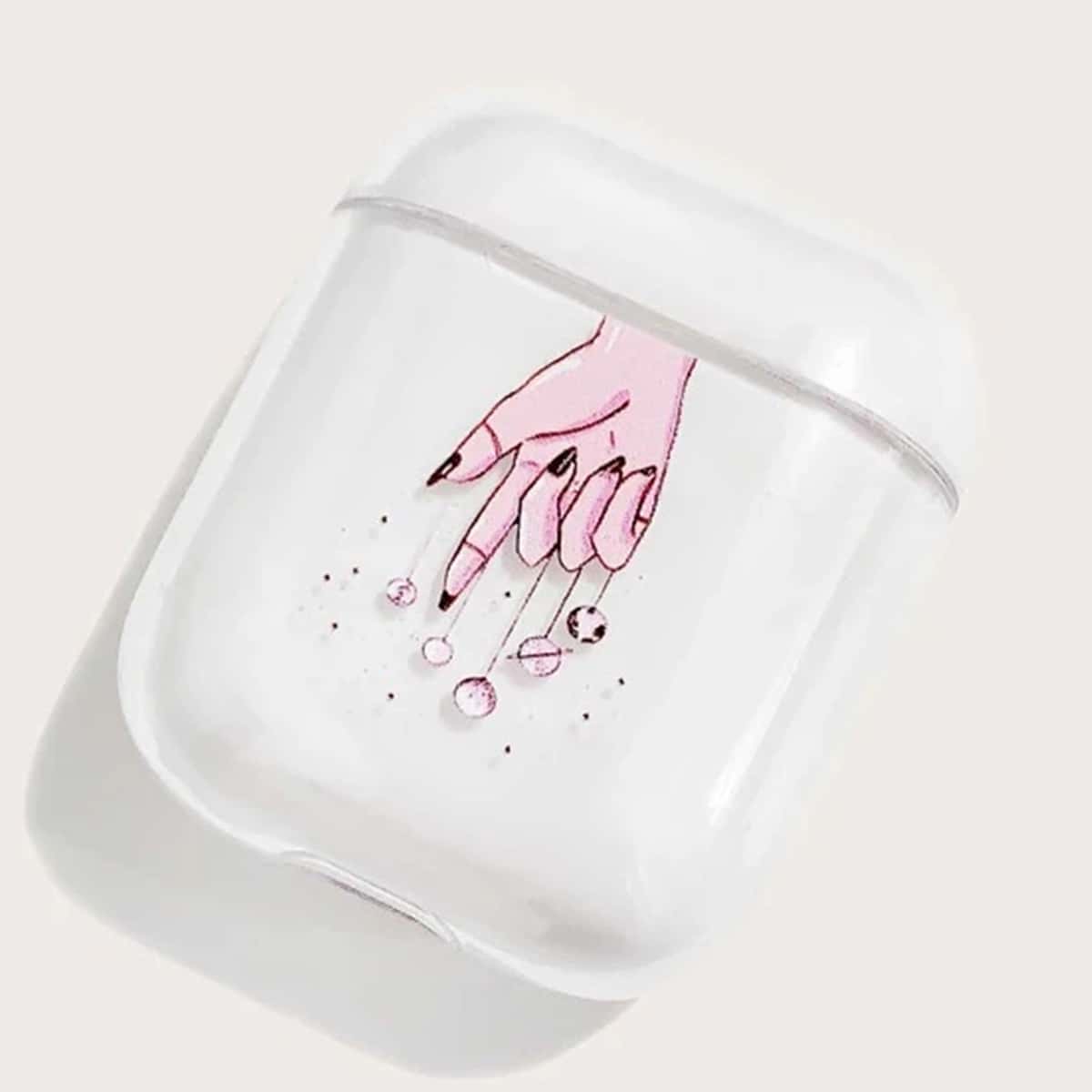 

Hand Graphic Clear AirPods Case
