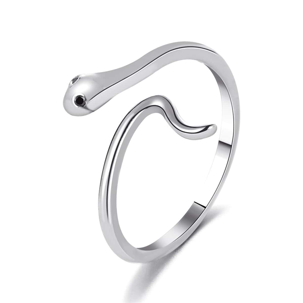 

Snake Cuff Ring, Silver