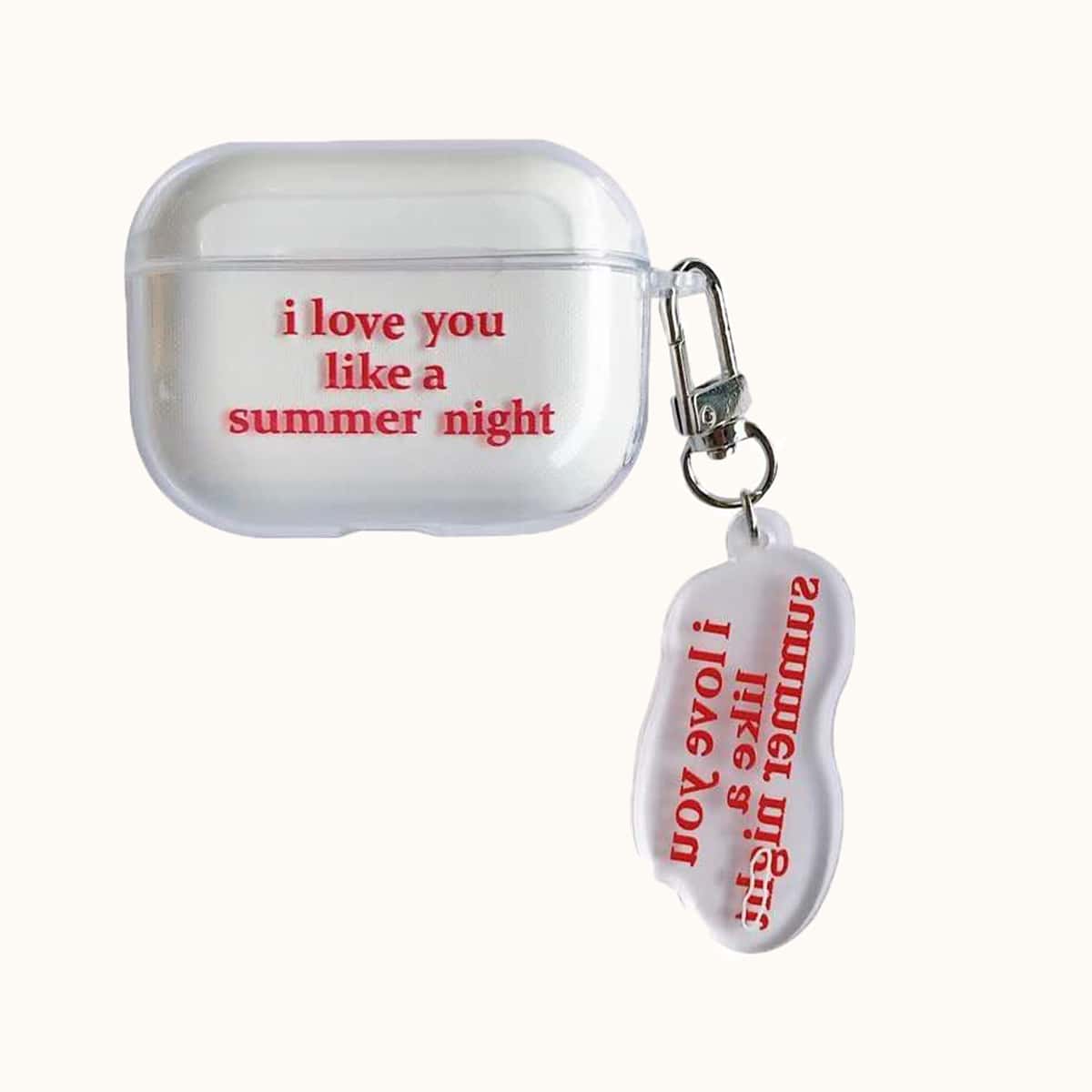 

Slogan Graphic AirPods Case, Clear
