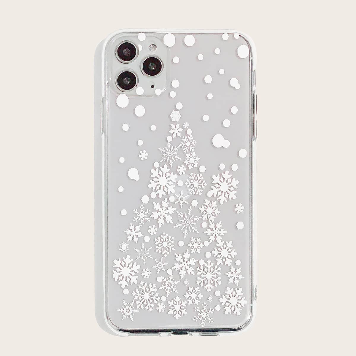 

Christmas Snowflake Print iPhone Case, White