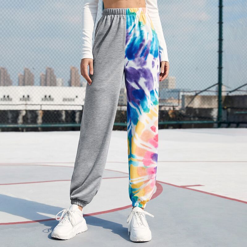 

Contrast Tie Dye Joggers, Multicolor