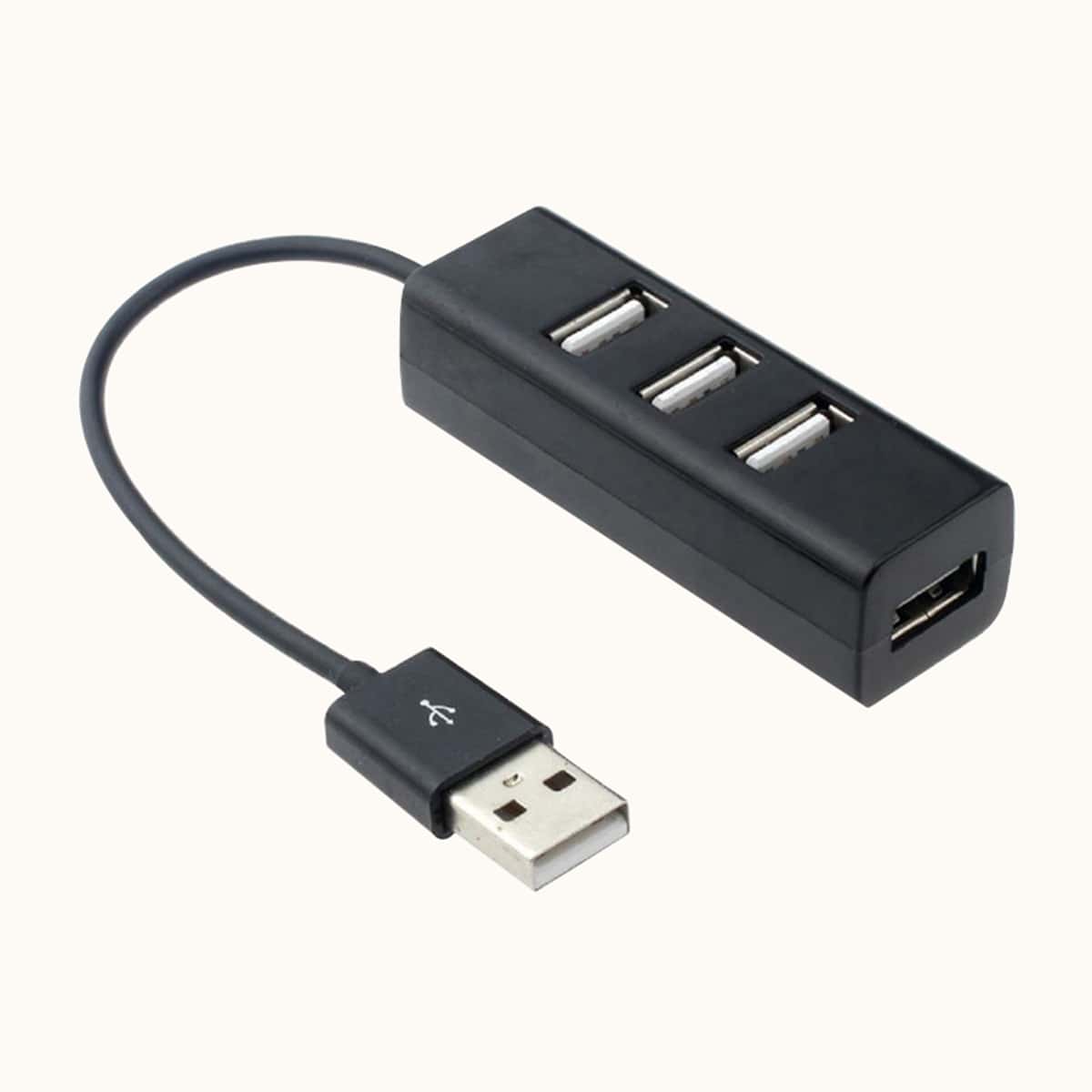 

1pc Four-USB Splitter, Black