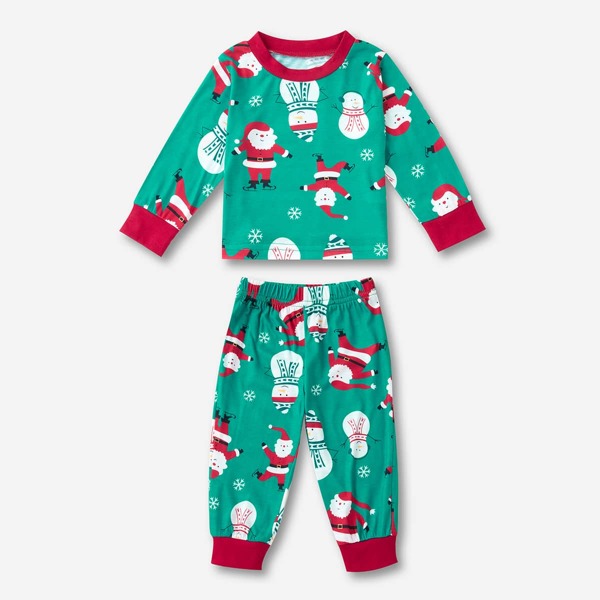 

Toddler Girls Christmas Print PJ Set, Multicolor