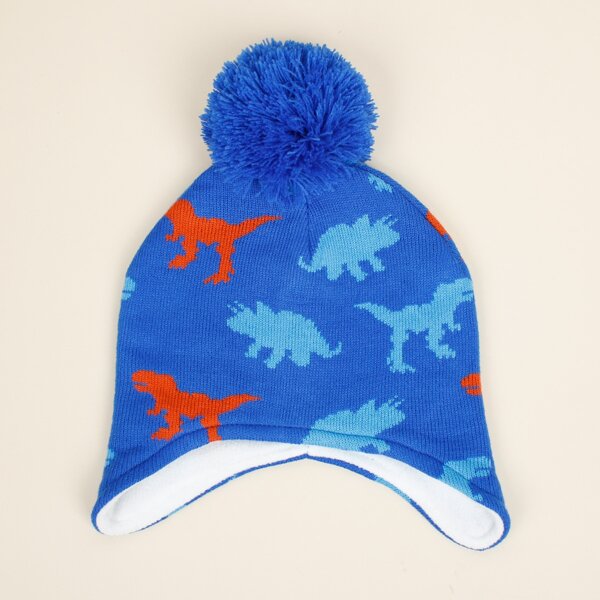 

Toddler Kids Animal Pattern Hat, Royal blue