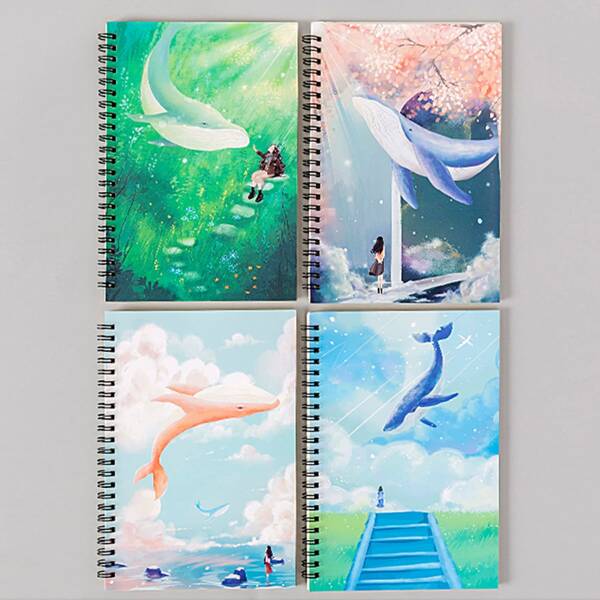 

1pc Cartoon Graphic Random Notebook, Multicolor