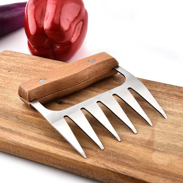 

1pc Bear Claw Meat Shredder, Silver