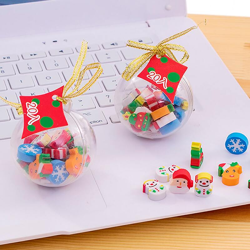 

40pcs Christmas Design Eraser, Multicolor