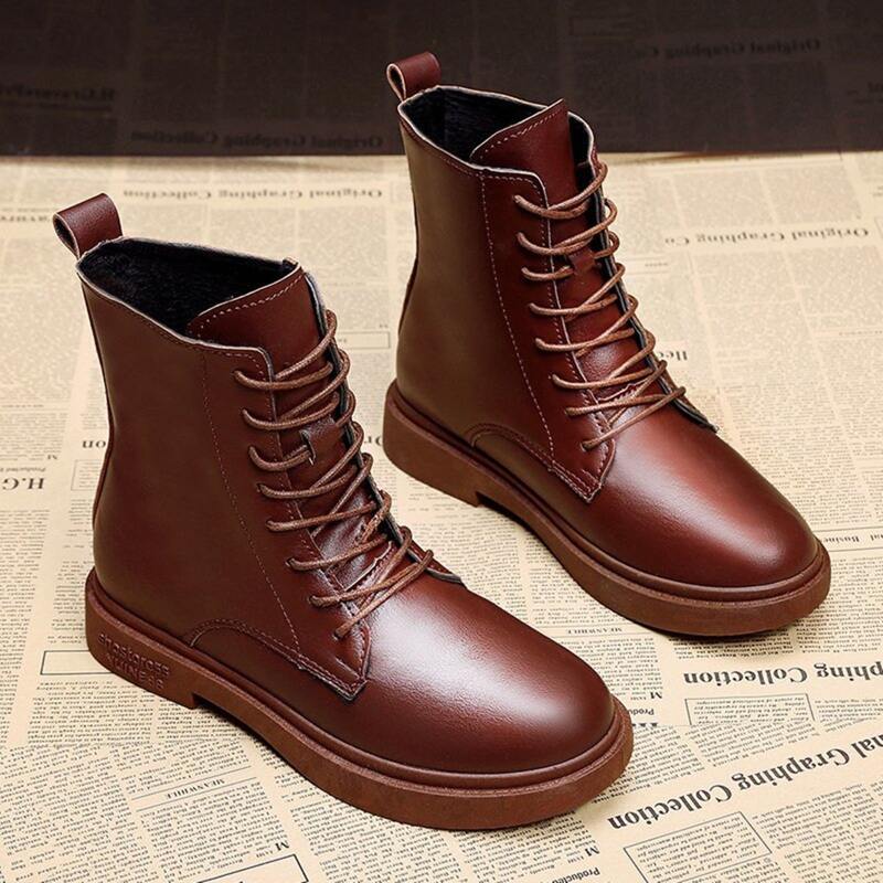 

Lace-up Front Combat Boots, Brown