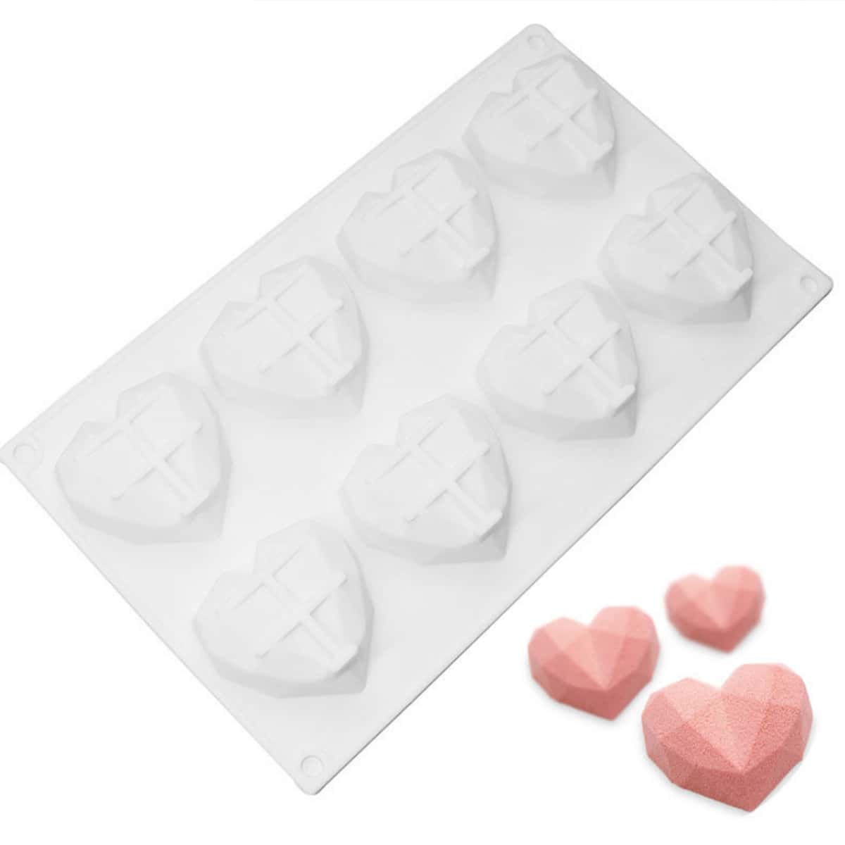 

1pc Heart Shaped Cake Mold, White