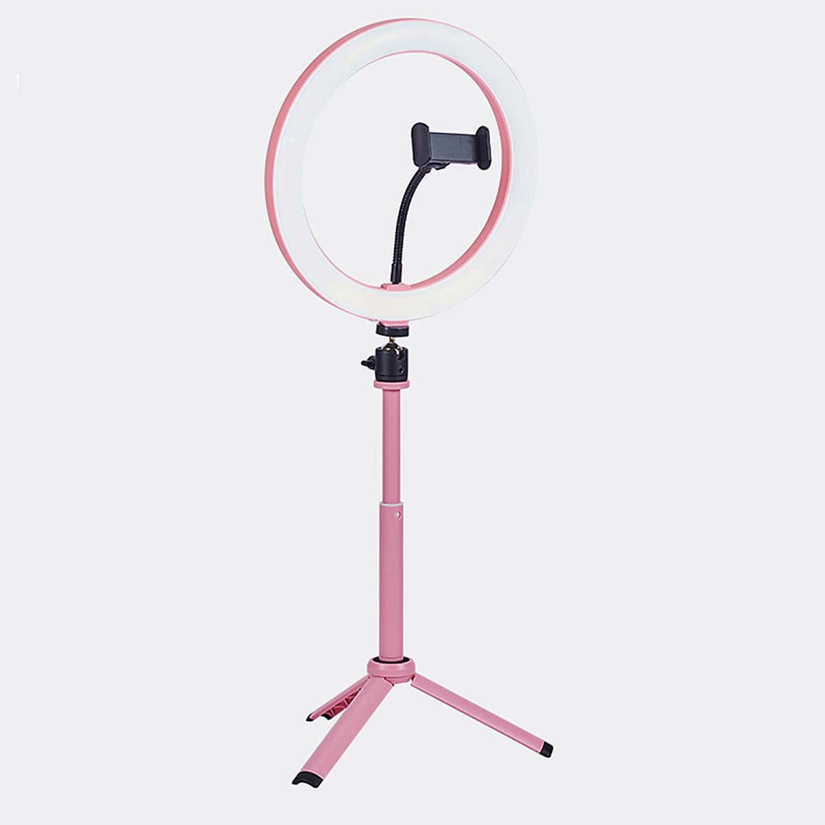 

1pc Ring Fill Light & Stand & Phone Holder, Pink