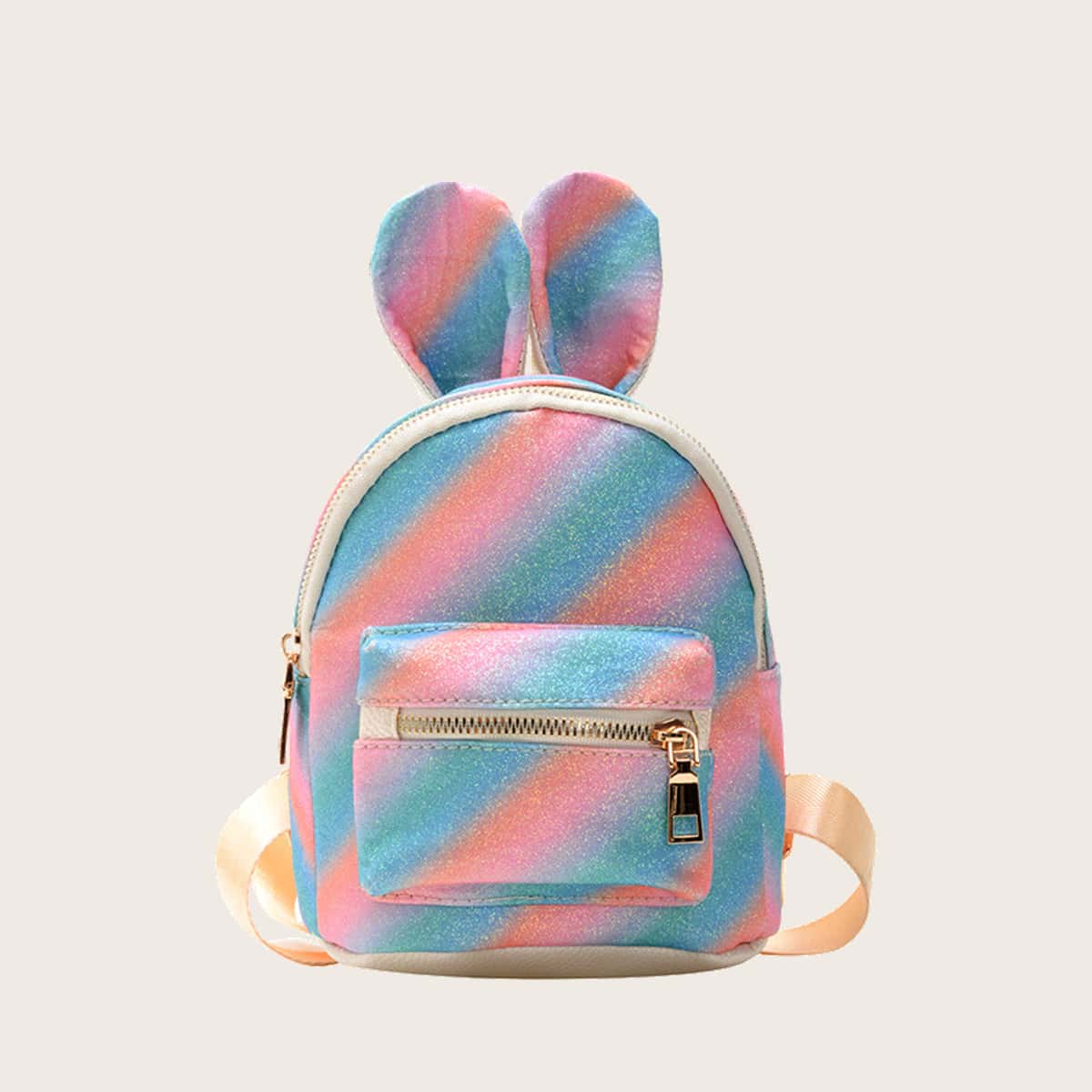 

3D Ear Stripe Backpack, Multicolor