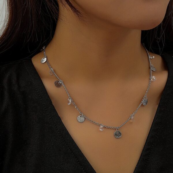 

Disc Decor Necklace, Silver