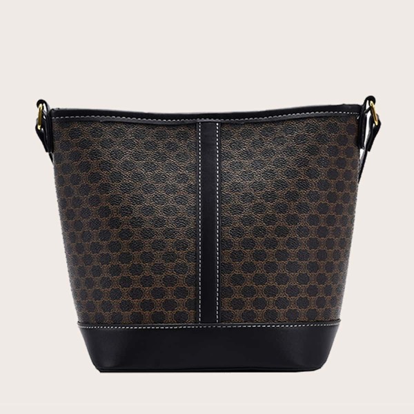 

Snap Button Bucket Bag, Black