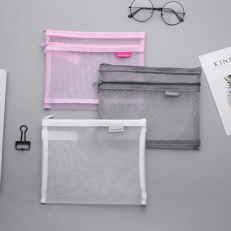 

1pc Random Color Clear Pencil Bag, Multicolor