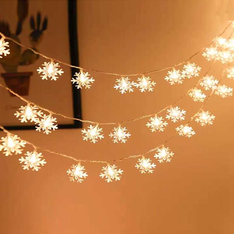 

2M Snowflake Shaped Bulb String Light, White
