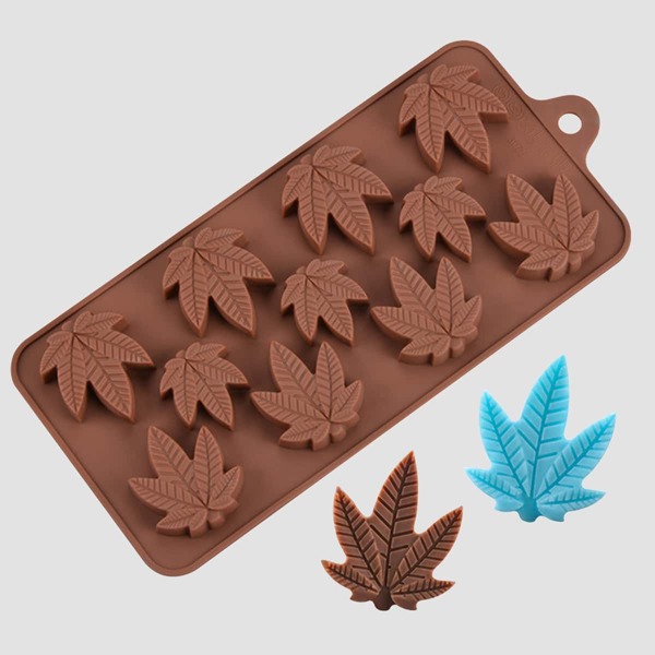 

Maple Leaf Chocolate Mold, Chocolate brown