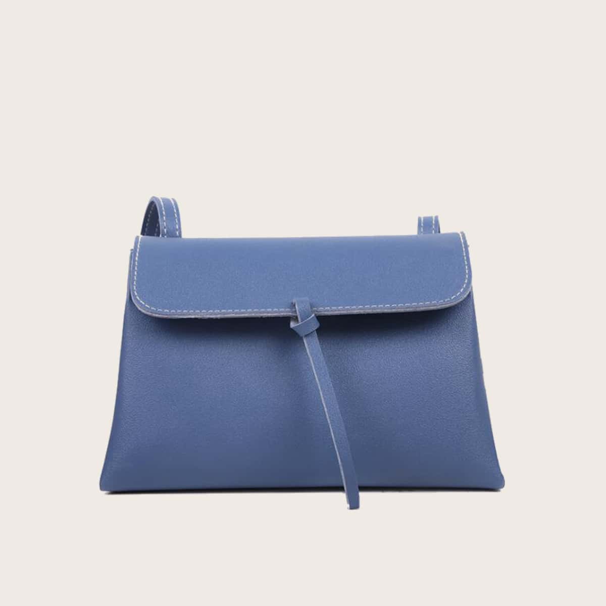 

Solid Knot Crossbody Bag, Blue