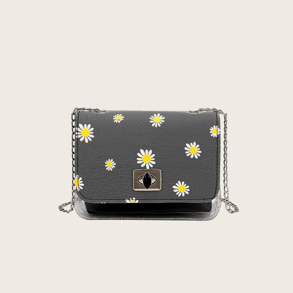 

Daisy Chain Crossbody Bag, Black