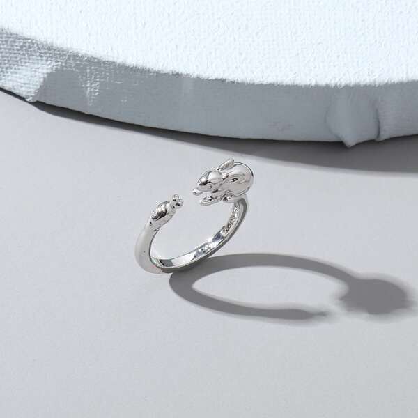 

Rabbit Decor Ring, Silver