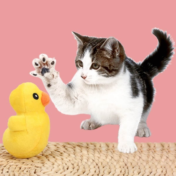 

1pc Chick Shaped Cat Sound Toy, Yellow