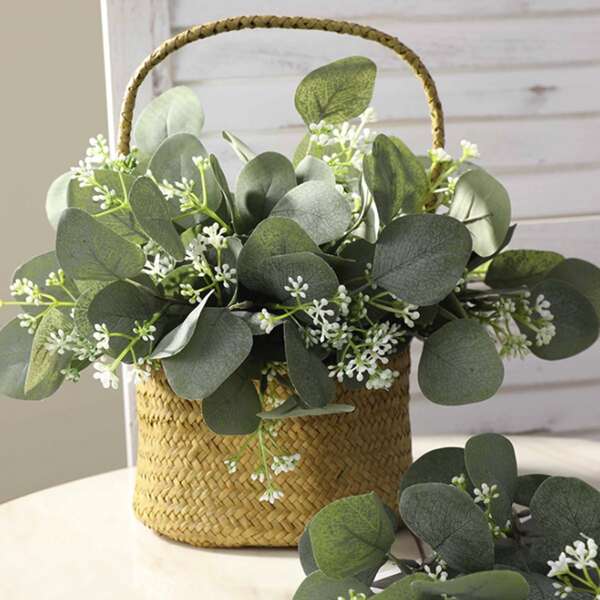 

1branch Artificial Eucalyptus Foliage, Green