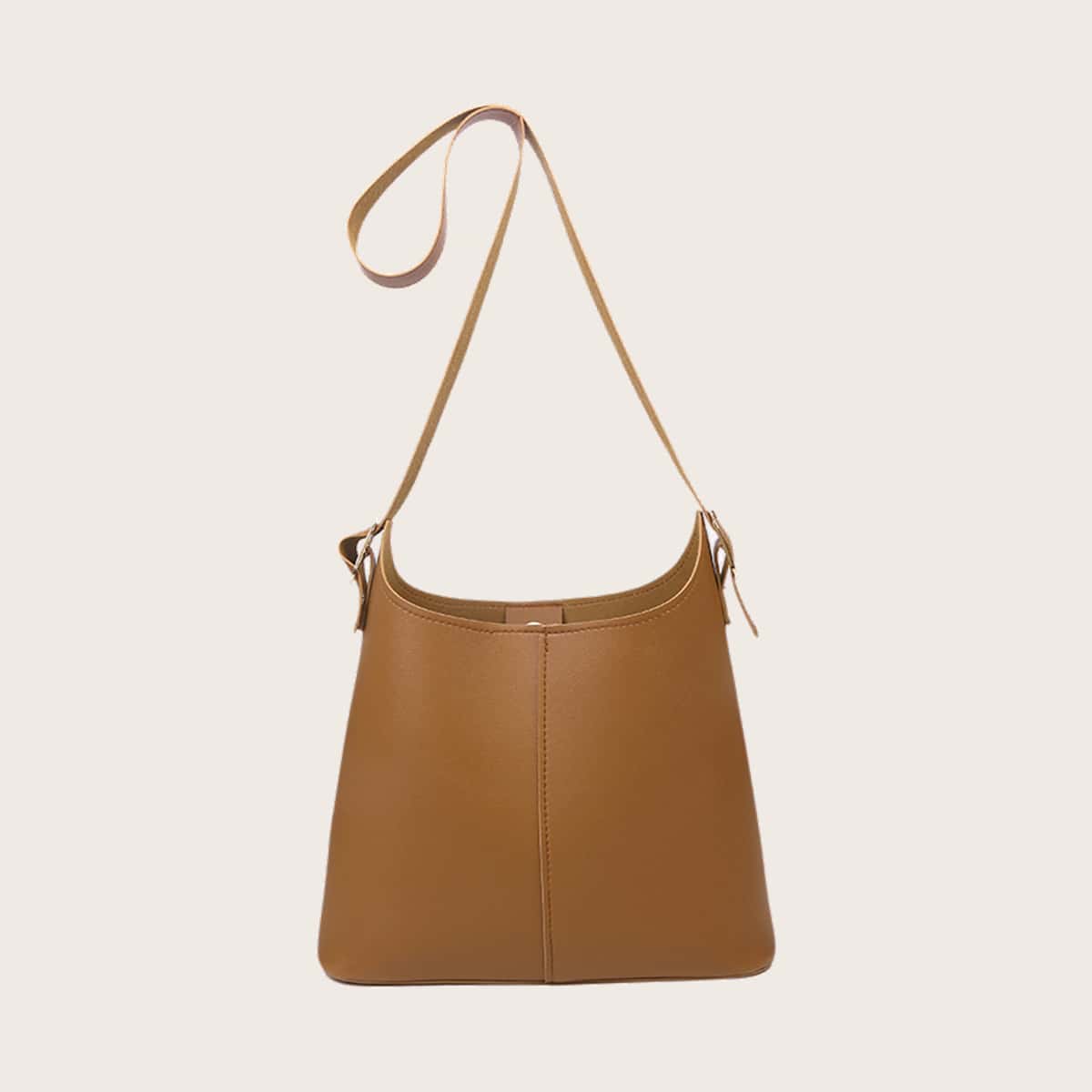 

Solid Crossbody Bag, Brown