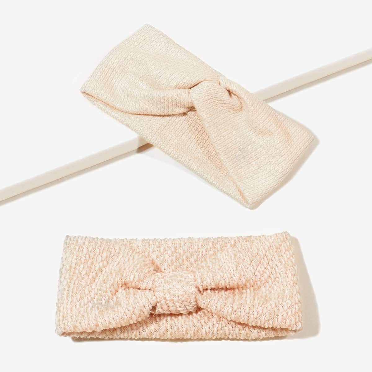 

2pcs Solid Headband, Multicolor