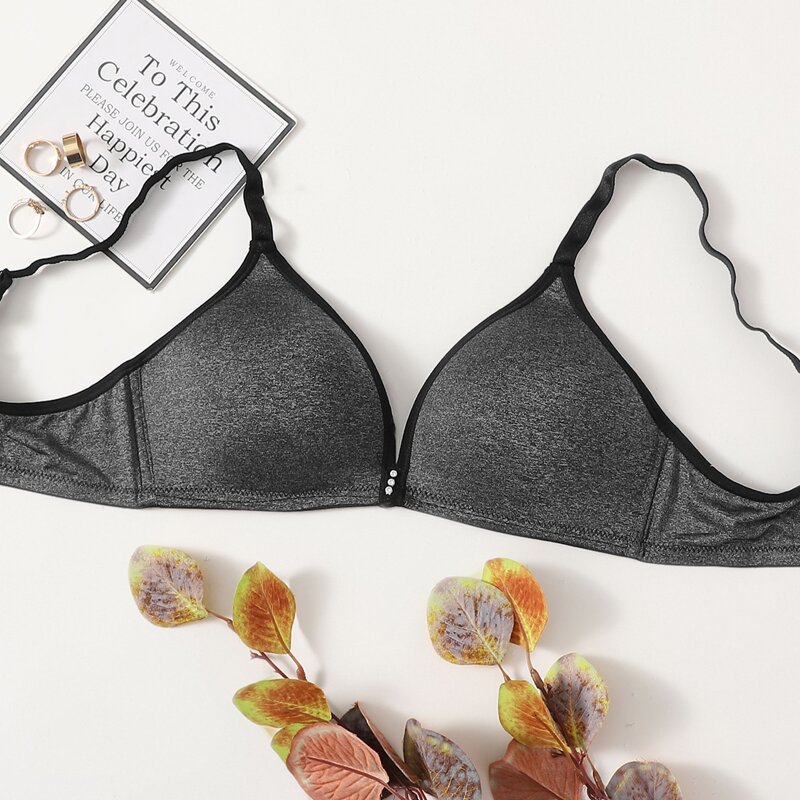 

Contrast Binding Bra, Dark grey