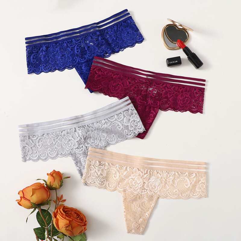 

4pack Lace Panty Set, Multicolor