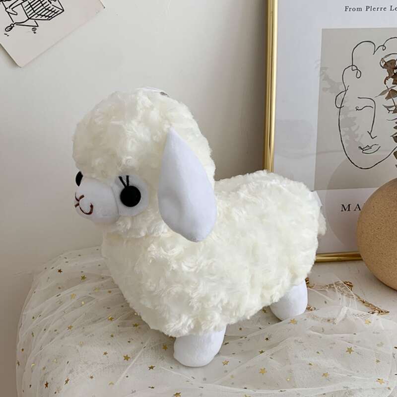 

Cartoon Sheep Crossbody Bag, White