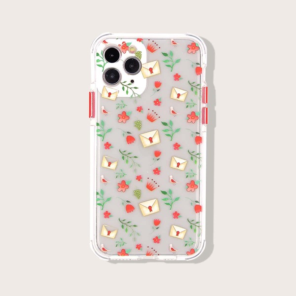 

Flower & Leaf Print iPhone Case, Multicolor