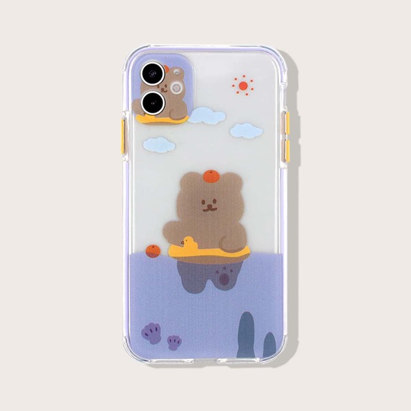 

Чехол для iPhone с принтом медведя, Многоцветный