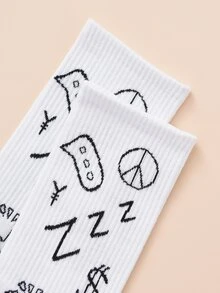 2 pares calcetines de hombres con estampado de dibujos animados - Multicolor - Ver 7