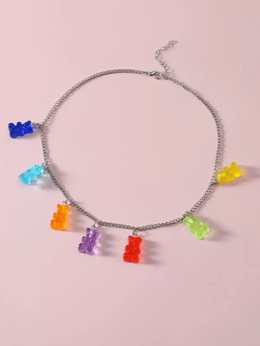 Mặt dây chuyền gấu hoạt hình - Nhiều màu - Xem 1