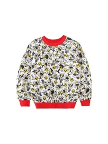 Áo nỉ Trai Tương phản ràng buộc Hoạt hình Giải trí - Nhiều màu - Xem 1