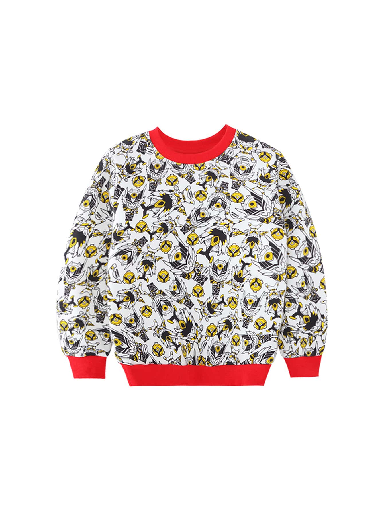 Áo nỉ Trai Tương phản ràng buộc Hoạt hình Giải trí - Nhiều màu - Xem 1