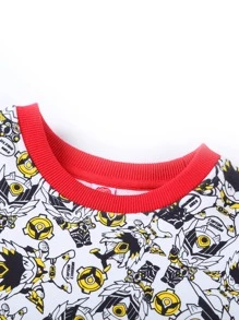 Áo nỉ Trai Tương phản ràng buộc Hoạt hình Giải trí - Nhiều màu - Xem 3