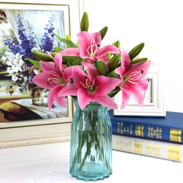 

1branch Artificial Lily, Hot pink