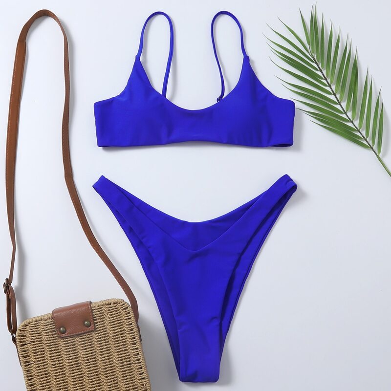 

Solid Bikini Swimsuit, Royal blue