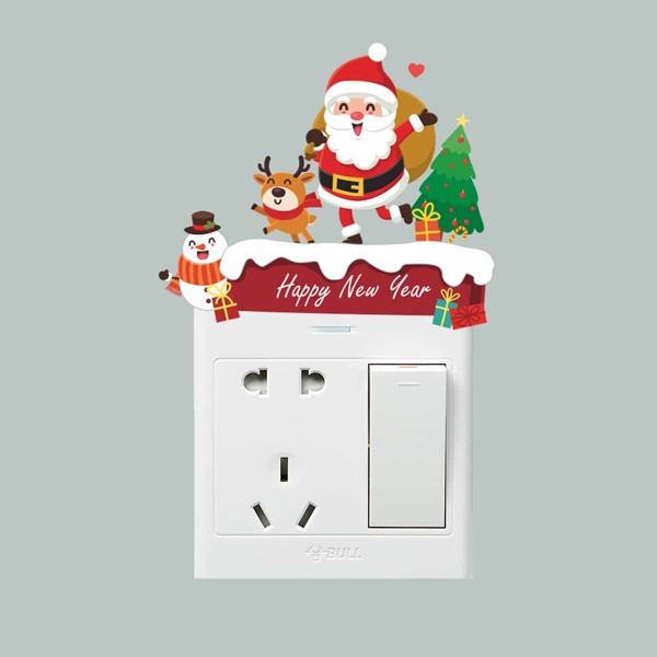 

Santa Claus Print Switch Sticker, Multicolor