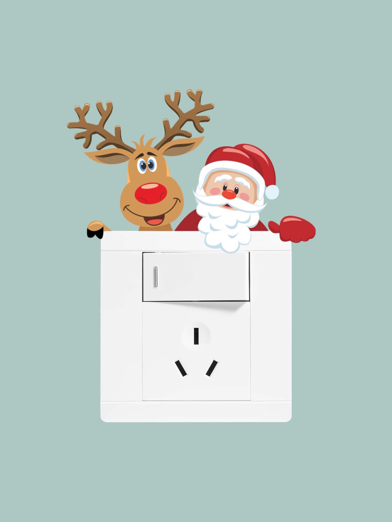 Santa Claus Print Switch Sticker