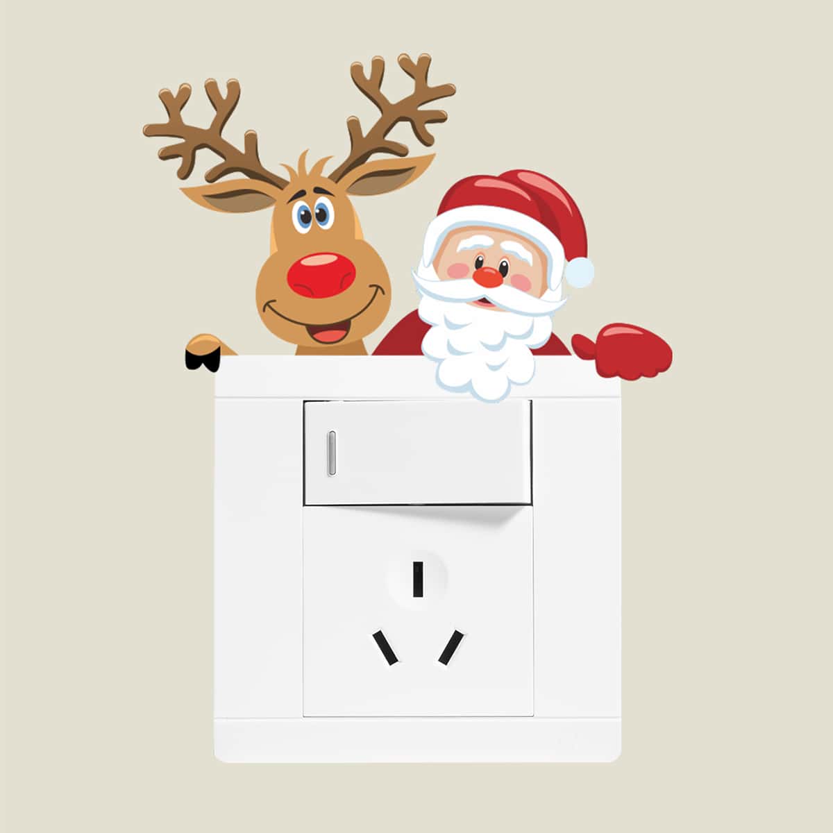 

Santa Claus Print Switch Sticker, Multicolor