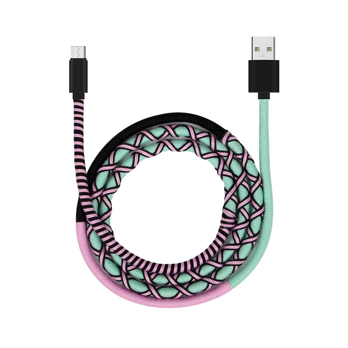 

Android Handmade Rope Charging Cable, Mint green