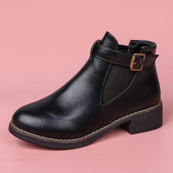 

Buckle Decor Chelsea Boots, Black