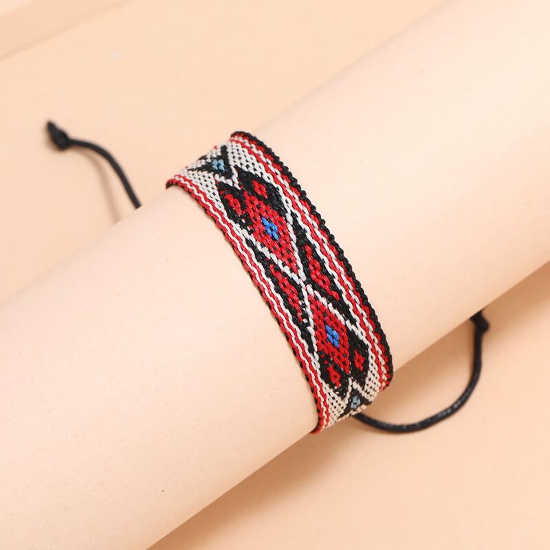 

Geo Embroidery Bracelet, Multicolor