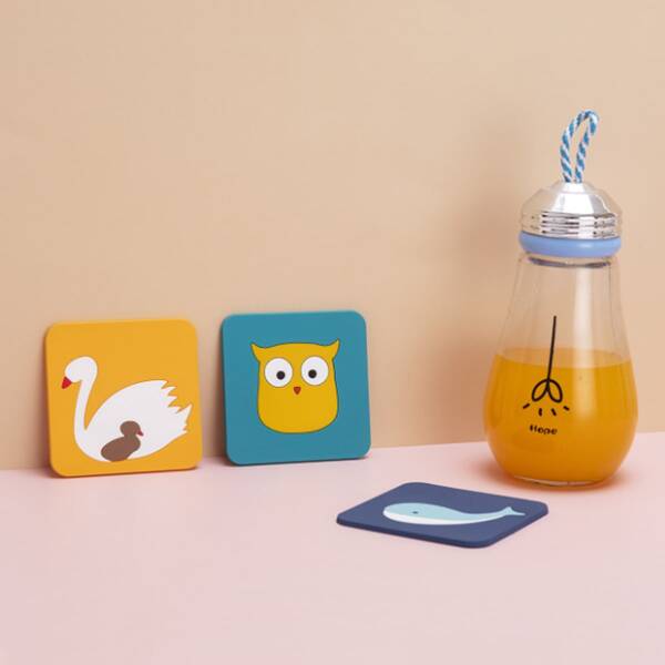 

1pc Cartoon Graphic Random Coaster, Multicolor