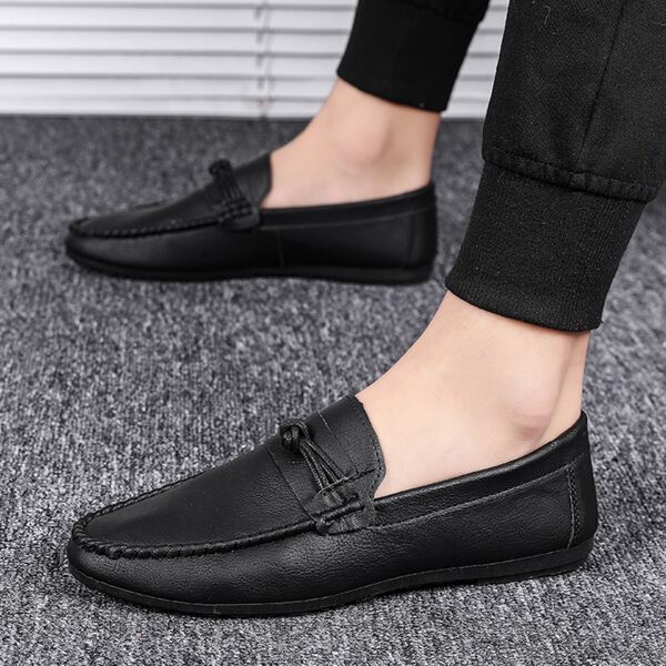 

Men Knot Decor Loafers, Black
