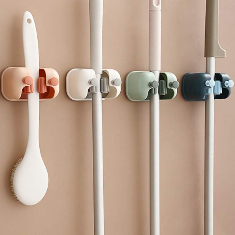 

1pc Random Color Wall Mounted Mop Holder, Multicolor